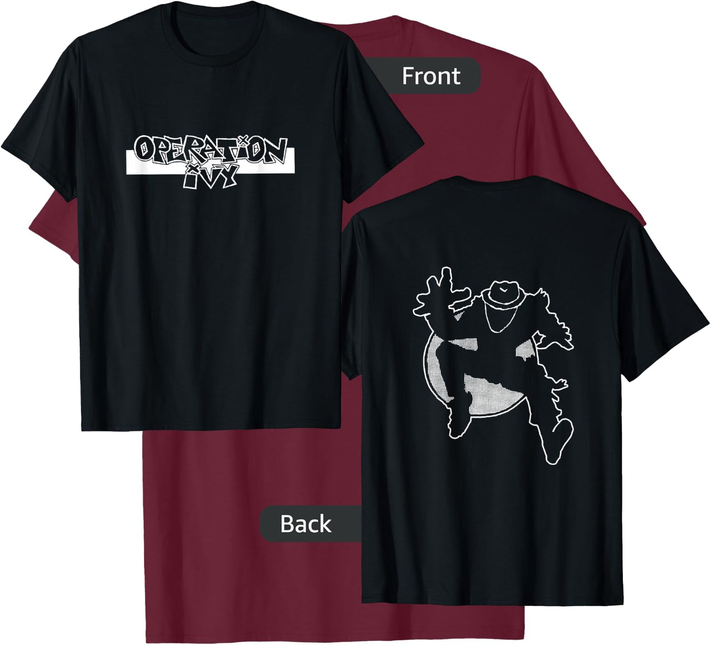 Operation Ivy - Official Merchandise - Skankman T-Shirt - T-Shirt | Maroon