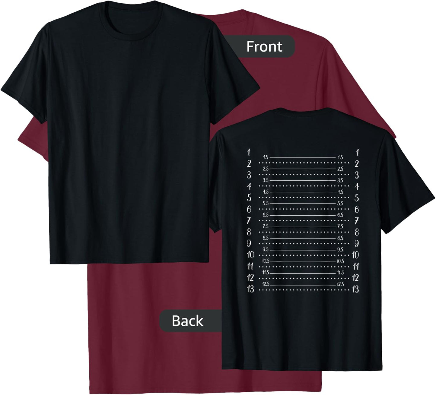 Hair Length Chart Hair Check T-Shirt - T-Shirt | Maroon