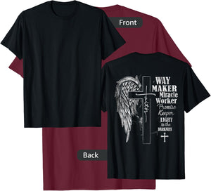 Way Maker Miracle Worker Promise Keeper, Faith, Christian T-Shirt - T-Shirt | Maroon