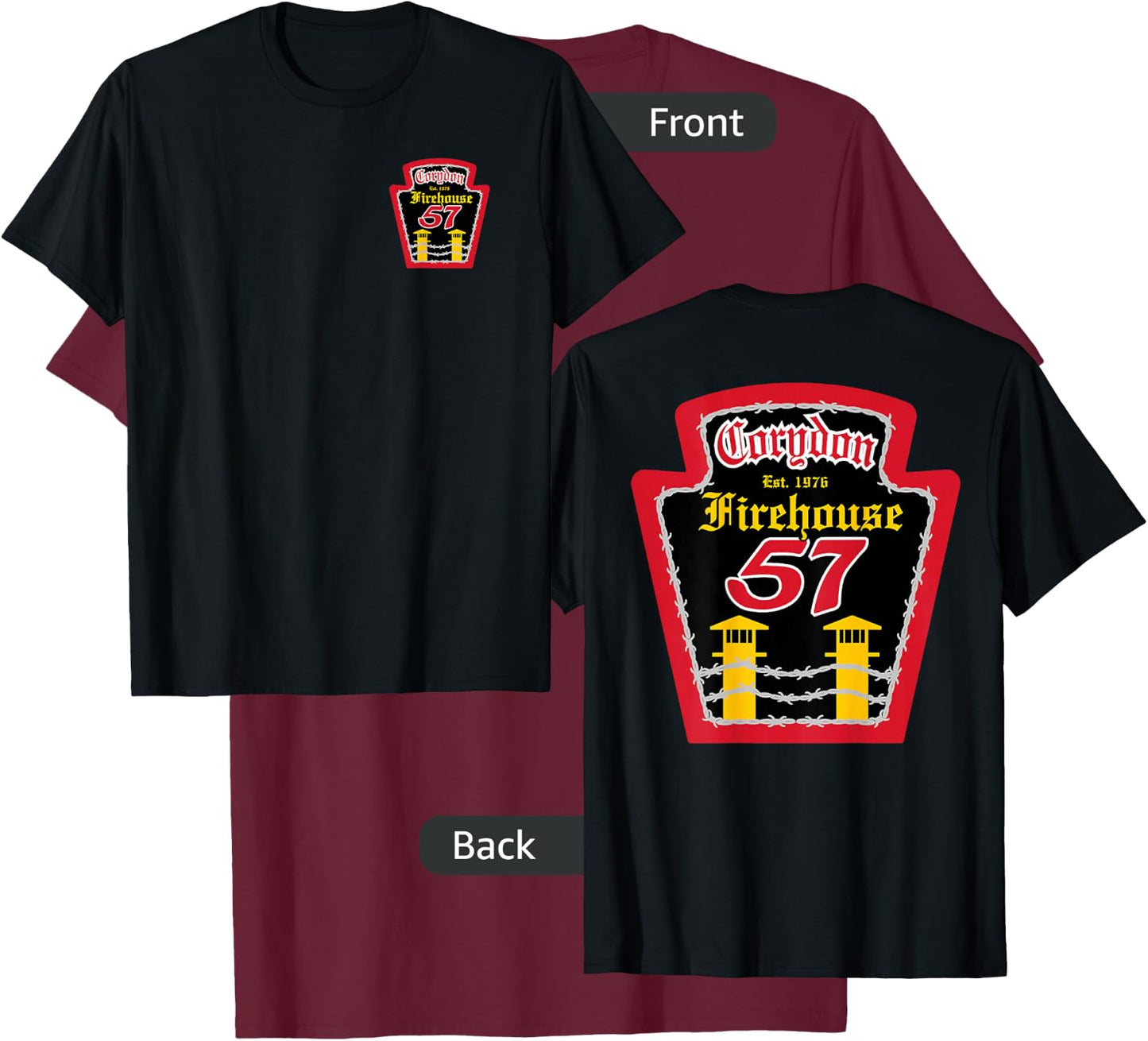 Norco Firefighters Corydon Fire Station 57 fire T-Shirt - T-Shirt | Maroon