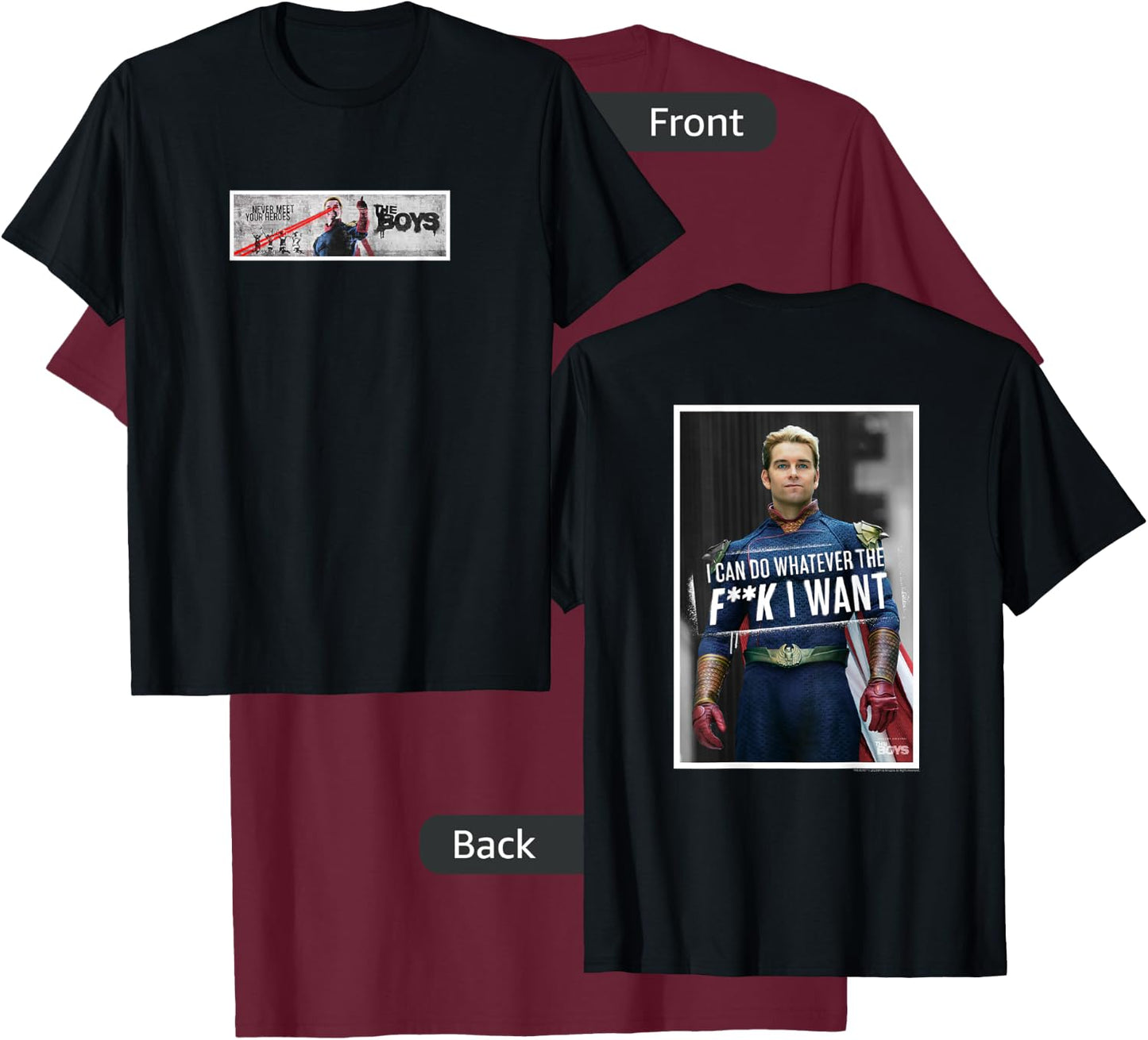 The Boys I Can Do Whatever Front and Back T-Shirt - T-Shirt | Maroon