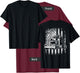 American Flag Big Rigs Semi Truck Driver Design On Back T-Shirt - T-Shirt | Maroon