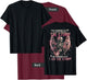 I AM THE STORM SKELETON ROSES WINGS (on back) T-Shirt - T-Shirt | Maroon