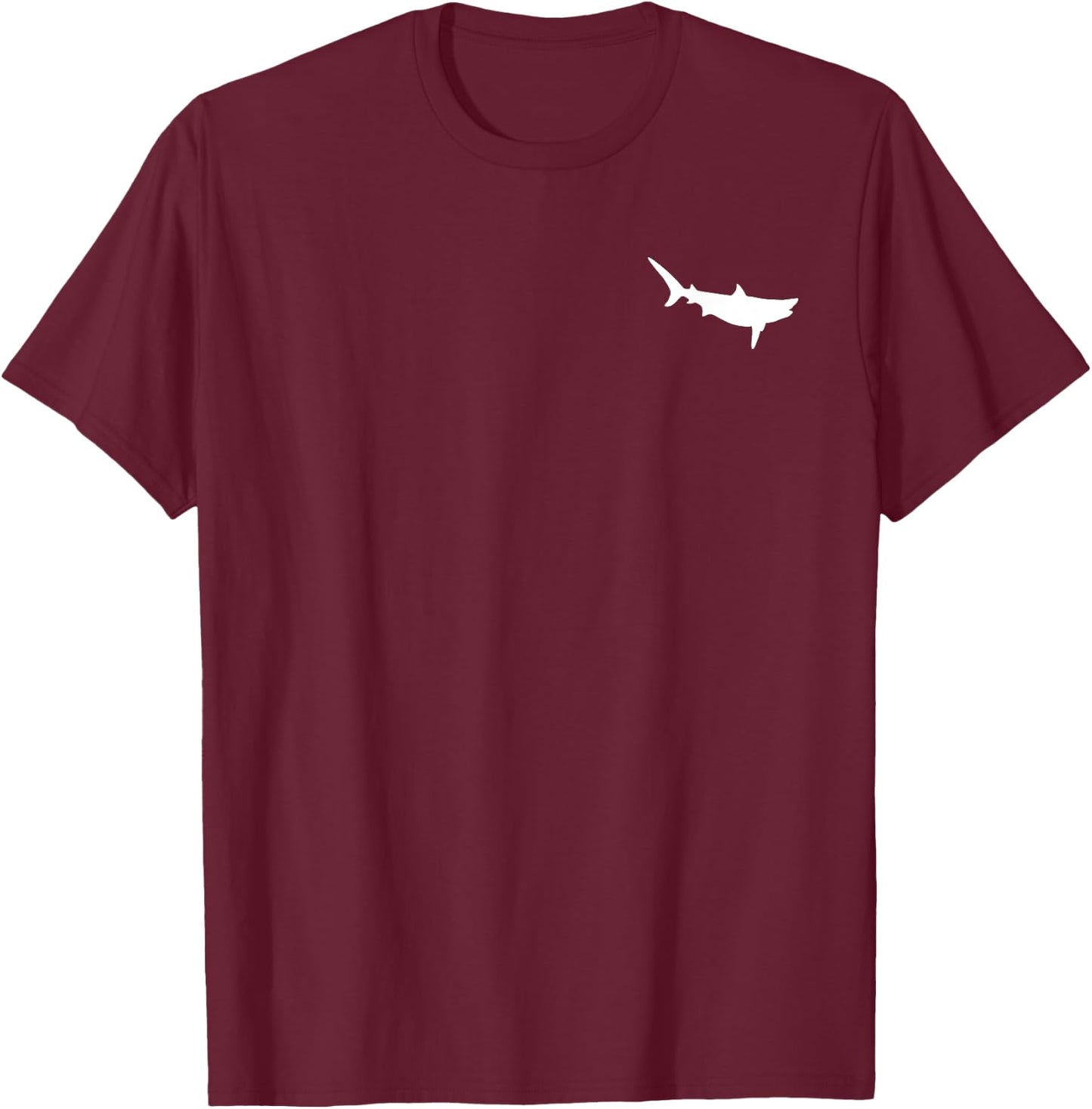 Mako Shark Silhouette T-Shirt - T-Shirt | Maroon