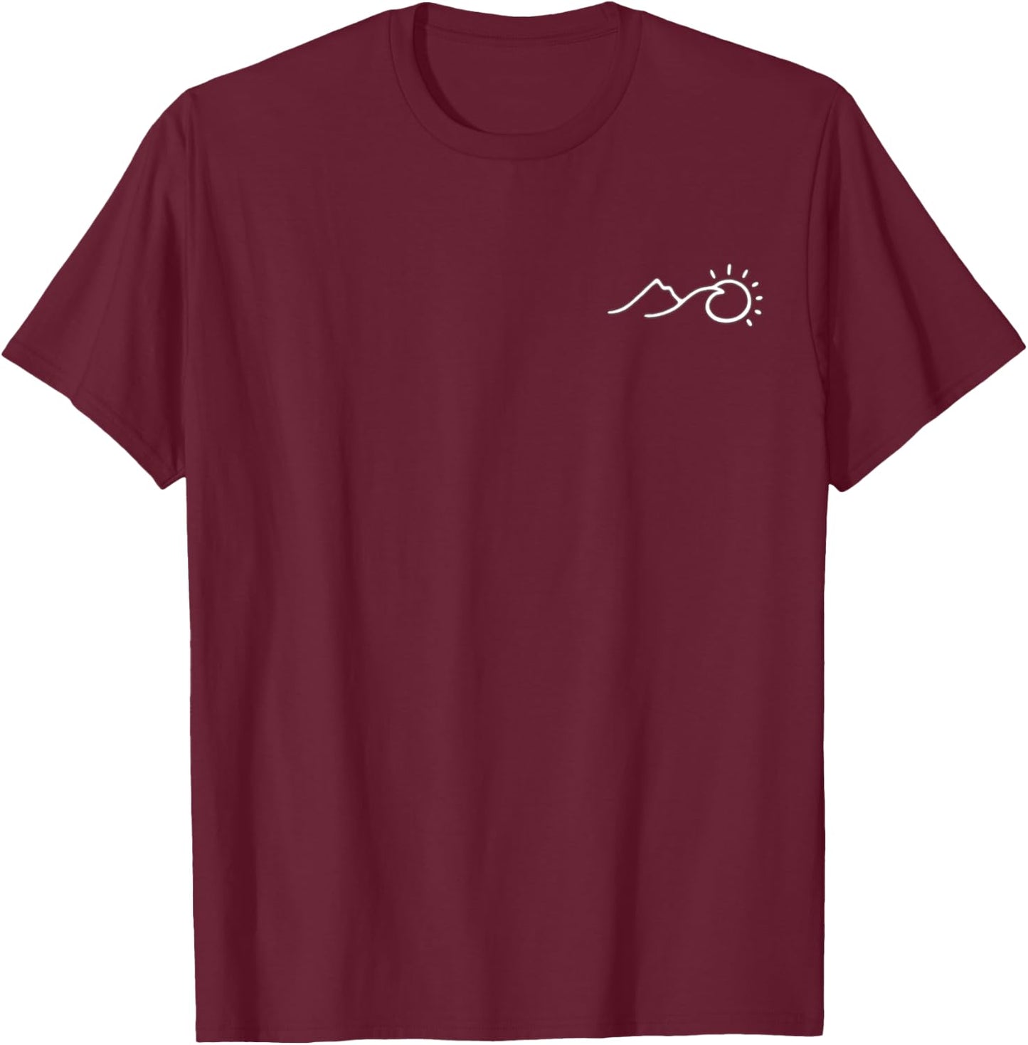 Minimalist Outdoor Explorers Hiking Adventure T-Shirt - T-Shirt | Maroon