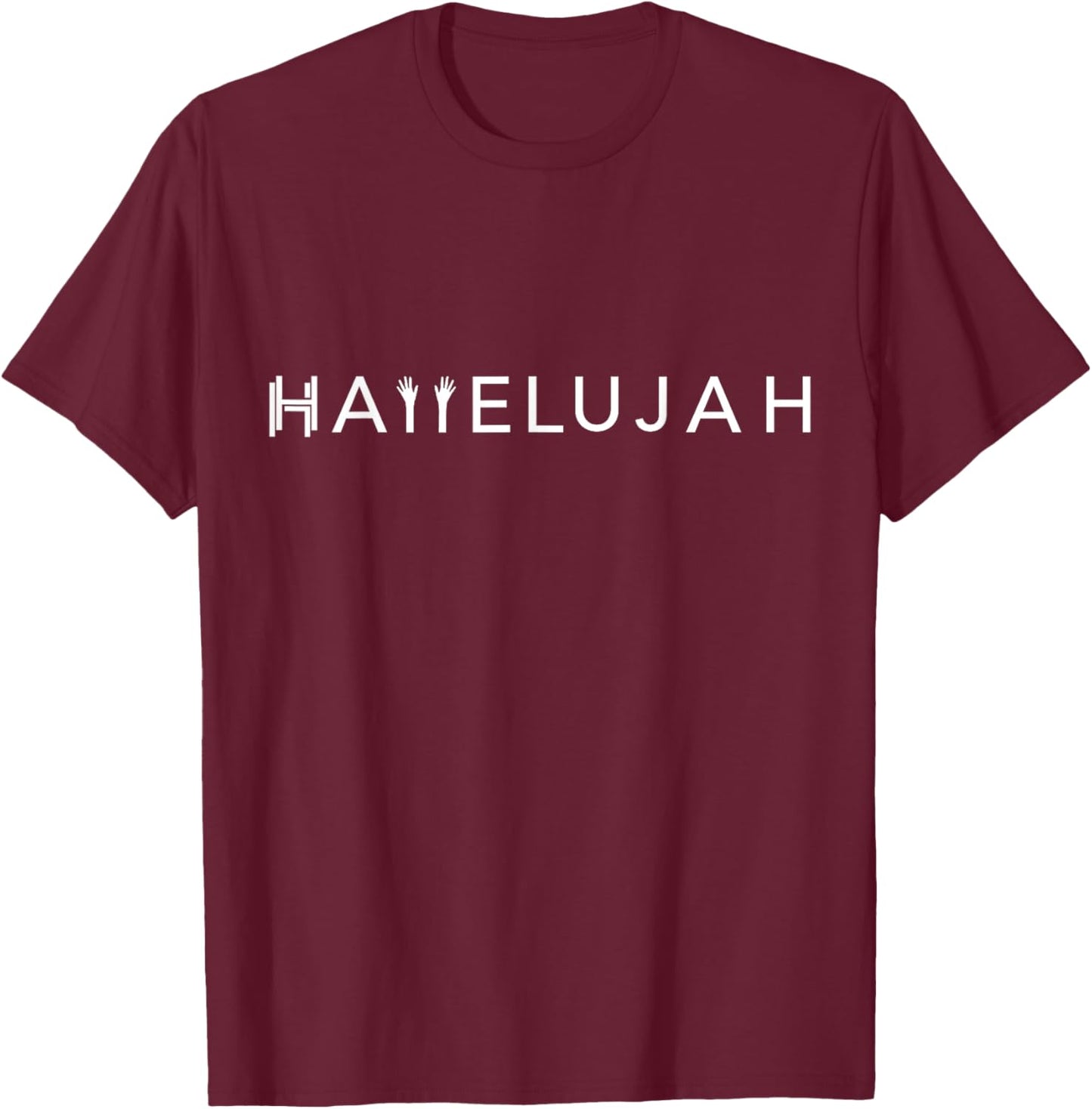 Raise a Hallelujah – Bold Christian Praise Shirt T-Shirt - T-Shirt | Maroon