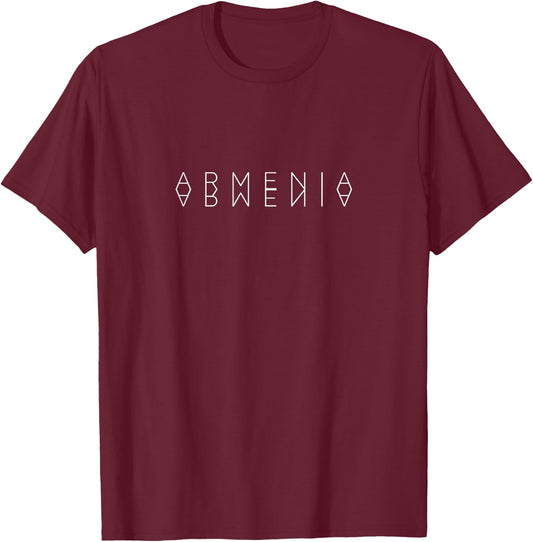 Armenia Reflections - Armenian Word Art Souvenir T-Shirt - T-Shirt | Maroon