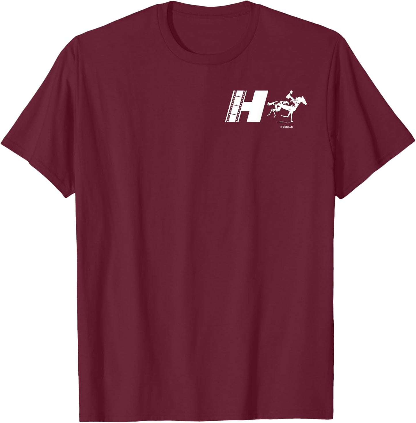 Nope Movie Haywood's Hollywood Horses Front and Back V2 T-Shirt - T-Shirt | Maroon