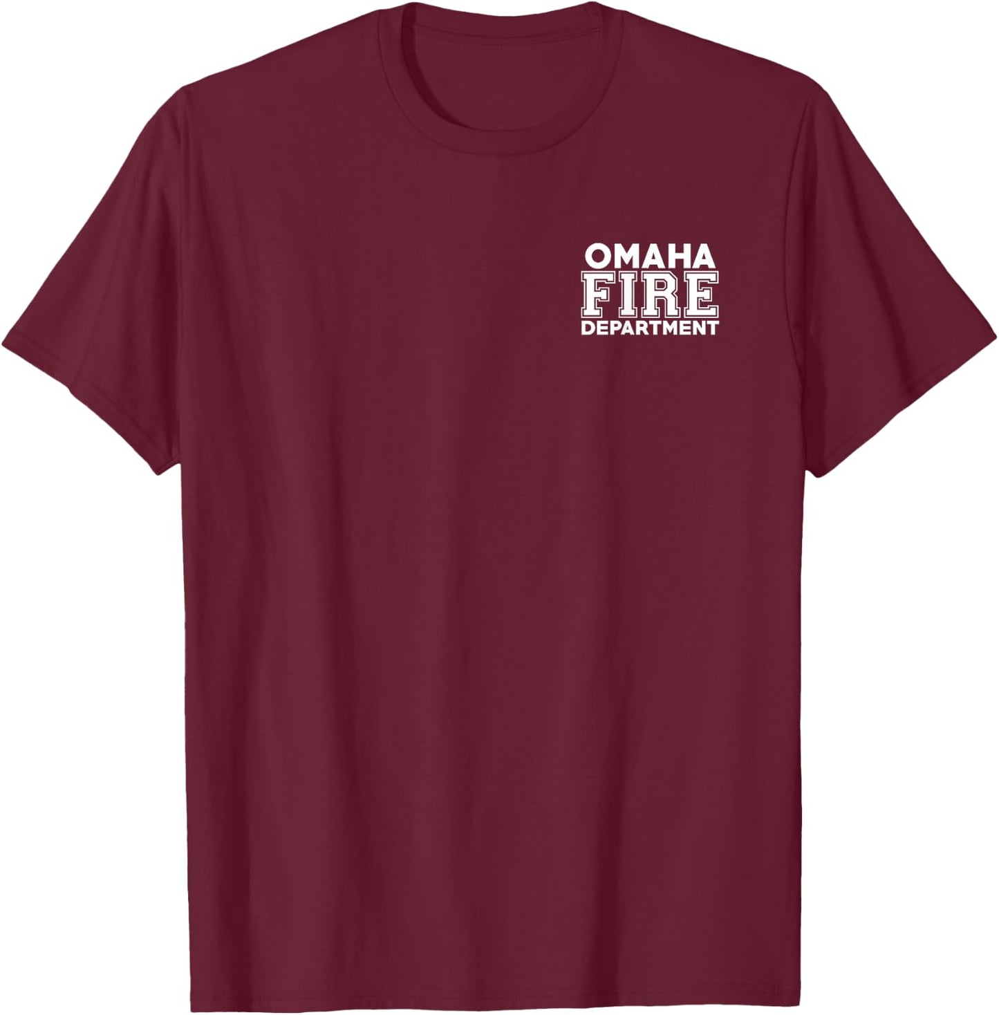 City of Omaha Fire Rescue Nebraska Firefighter T-Shirt - T-Shirt | Maroon