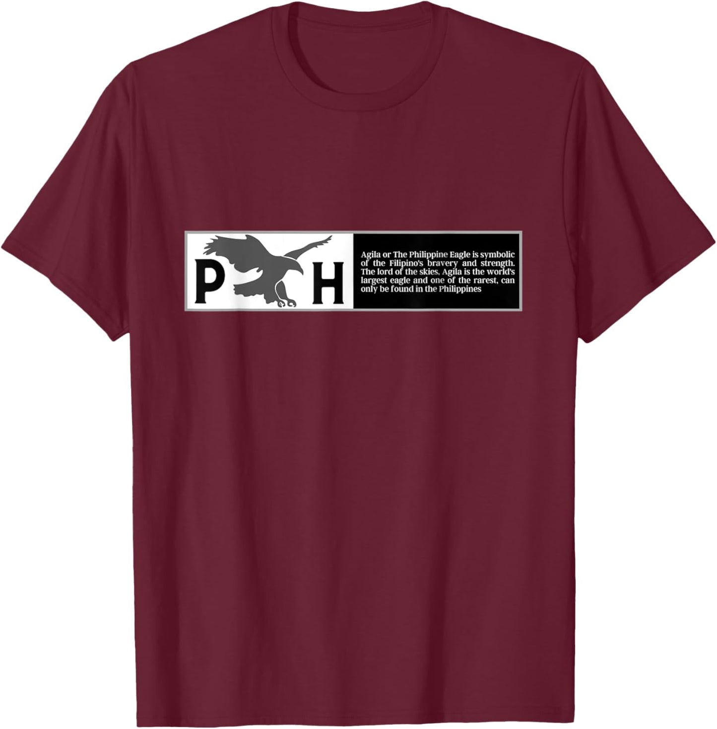Agila - The Philippine Eagle T-Shirt - T-Shirt | Maroon