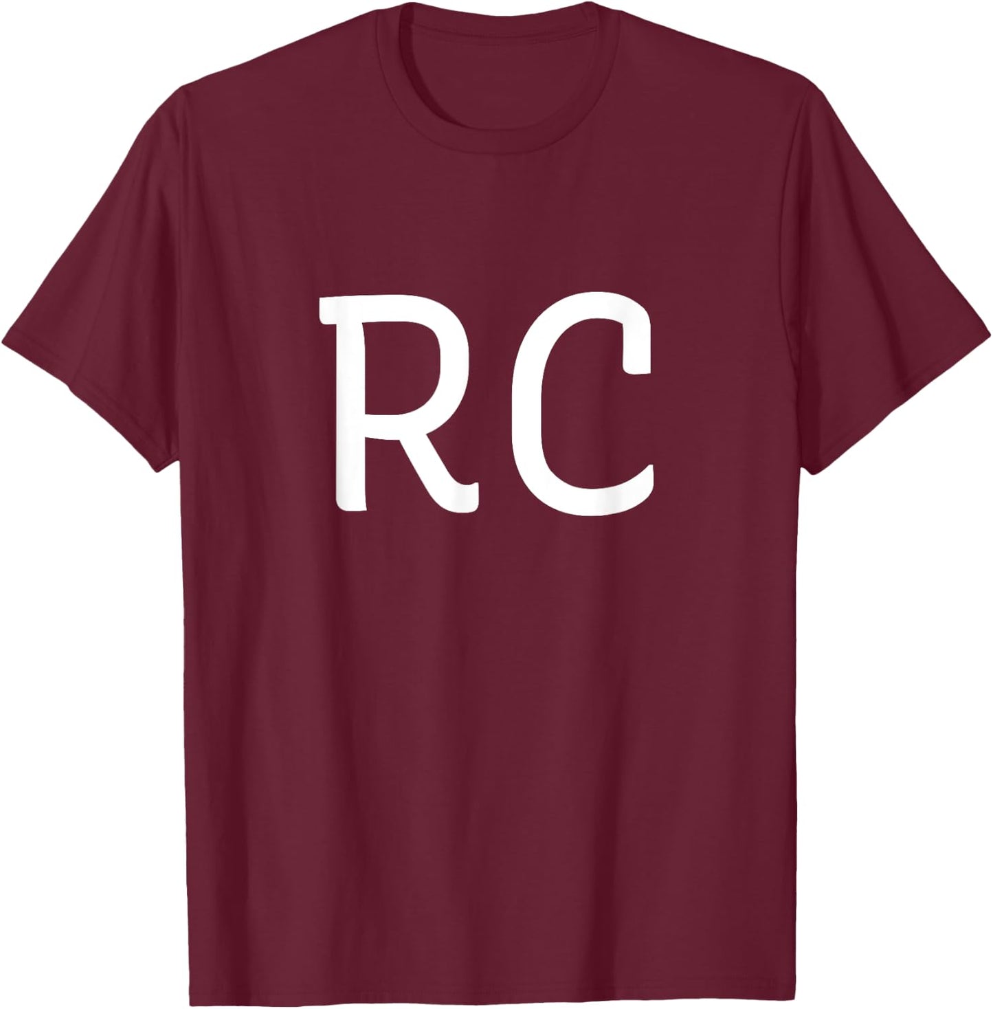 RC Two Letter Pair - Elegant Personalized Initials T-Shirt - T-Shirt | Maroon