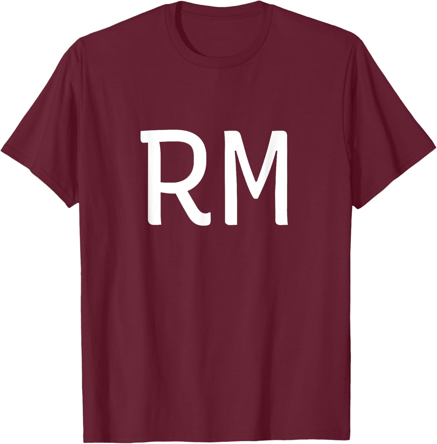 RM Two Letter Pair - Elegant Personalized Initials T-Shirt - T-Shirt | Maroon