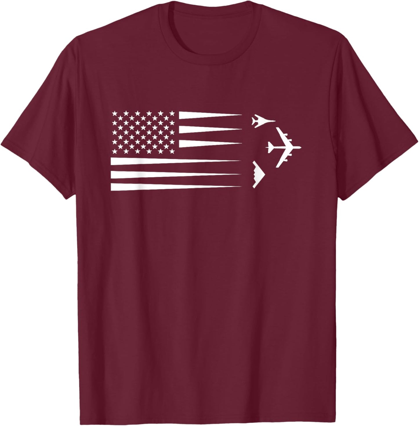 B-2 Spirit B-1 Lancer B-52 Bomber Airplane T-Shirt - T-Shirt | Maroon