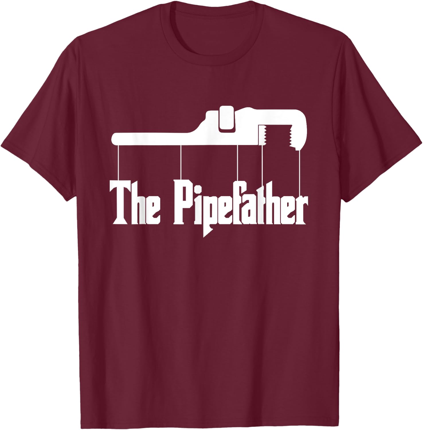 Funny Plumber Pipefather Heating construction Craftsman T-Shirt - T-Shirt | Maroon