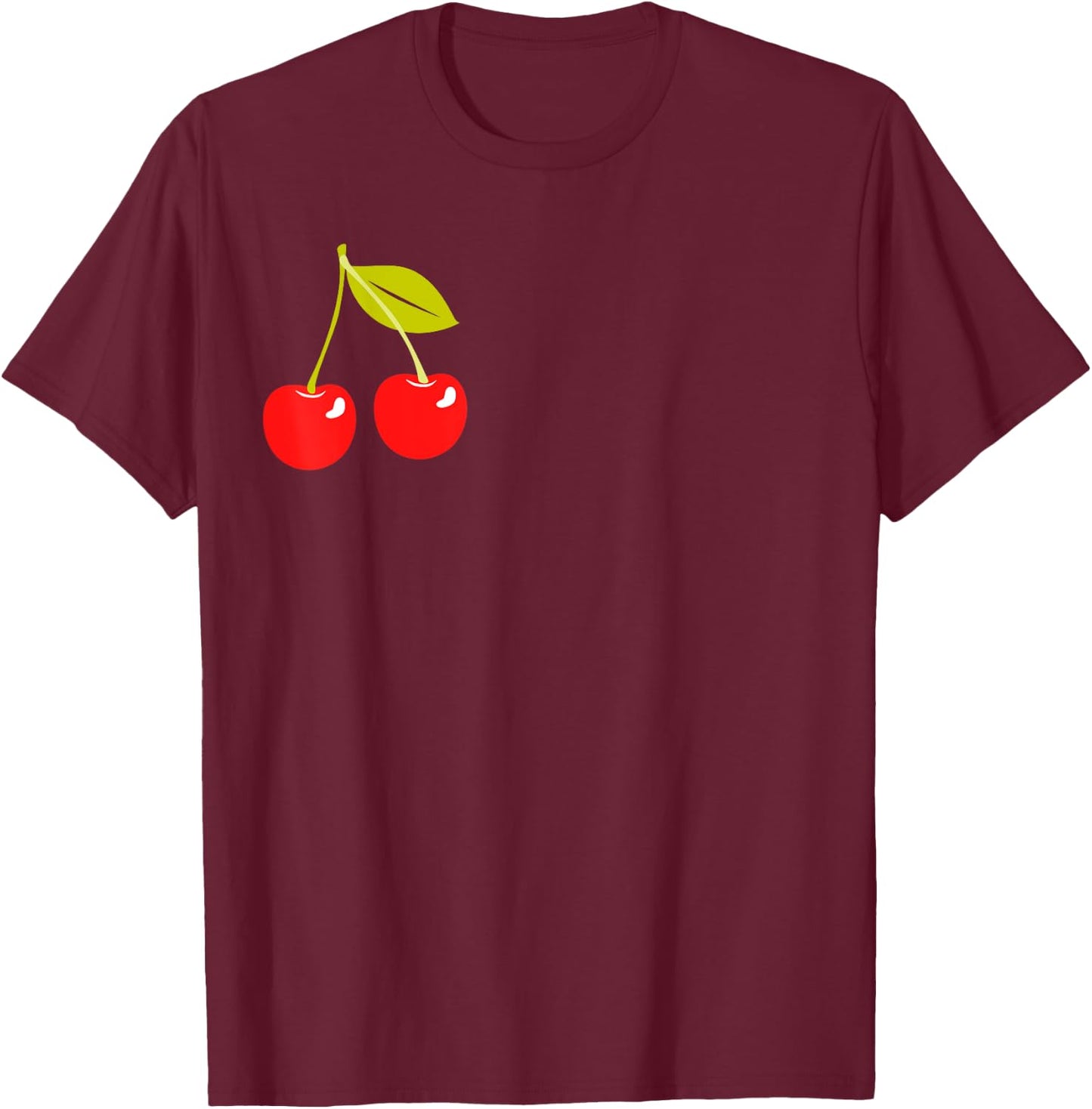 Cherry Pocket | Fruit Lover Sweet Bomb Farmer Red Cherries T-Shirt - T-Shirt | Maroon