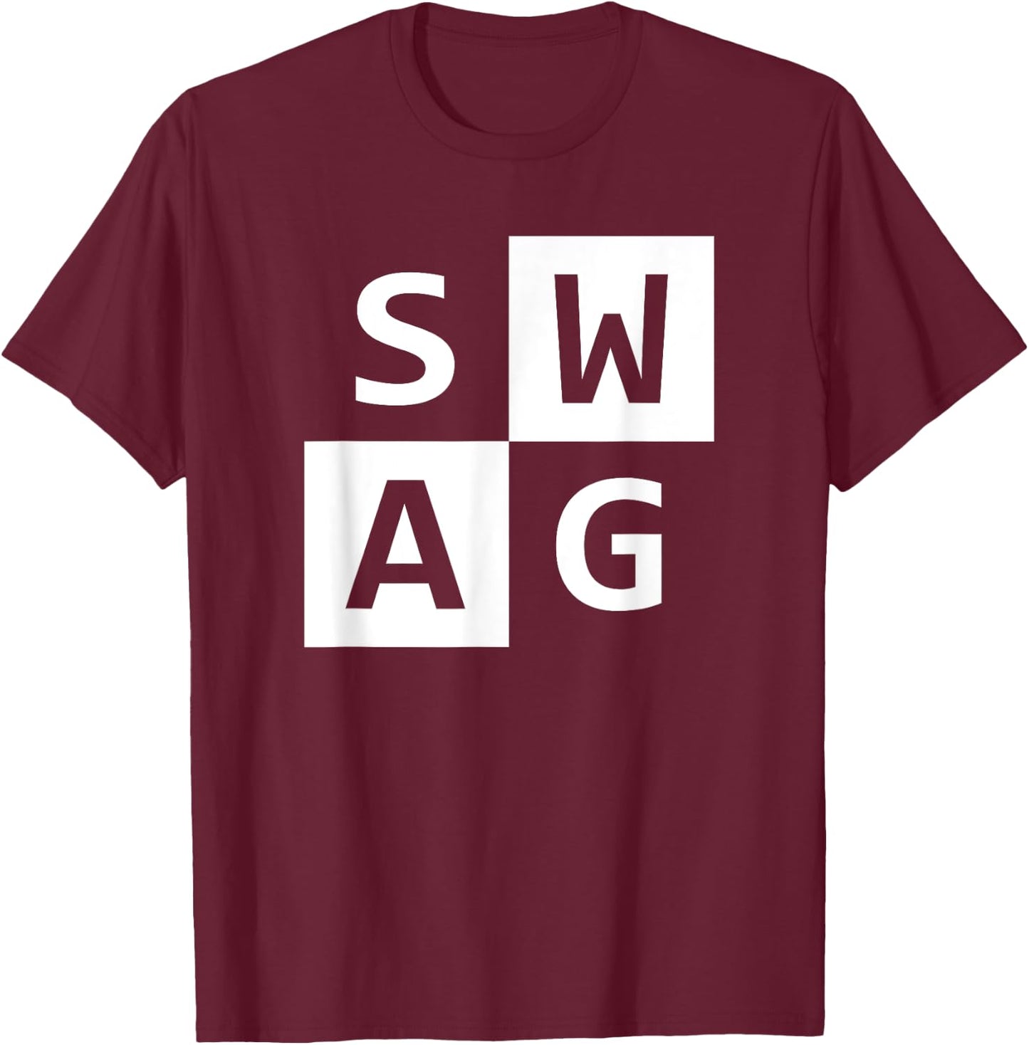 Swag | Simple Deisgn T-Shirt - T-Shirt | Maroon
