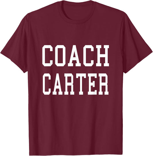 Coach CARTER Custom Football Soccer Baseball Team T-Shirt - T-Shirt | Maroon