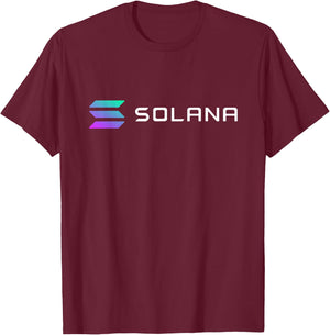 Solana Krypto T-Shirt - T-Shirt | Maroon