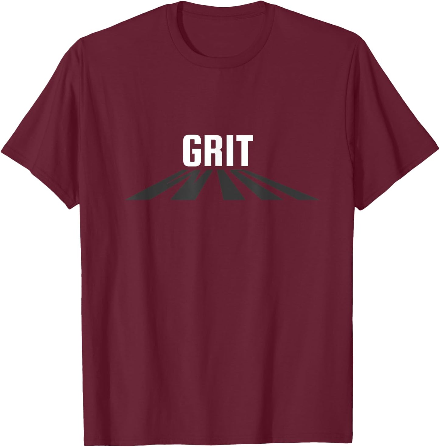 Motivational - Workout - Sports - Grit - Win T-Shirt - T-Shirt | Maroon