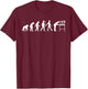 Funny 3D Printer Designs Men Women 3D Printing Evolution T-Shirt - T-Shirt | Maroon