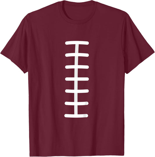 Kids Kids Boys Girls Football Laces Football Halloween Costume T-Shirt - T-Shirt | Maroon