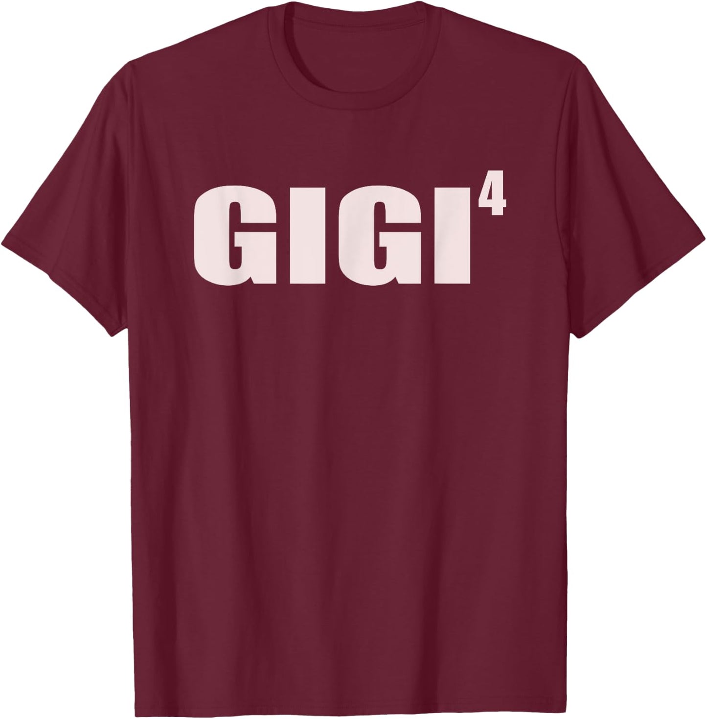 Gigi 4 Grandkids 4th Time Cubed Grandma Of Four T-Shirt - T-Shirt | Maroon