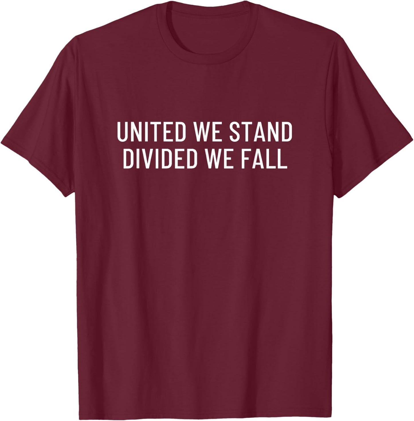 United we stand divided we fall T-Shirt - T-Shirt | Maroon