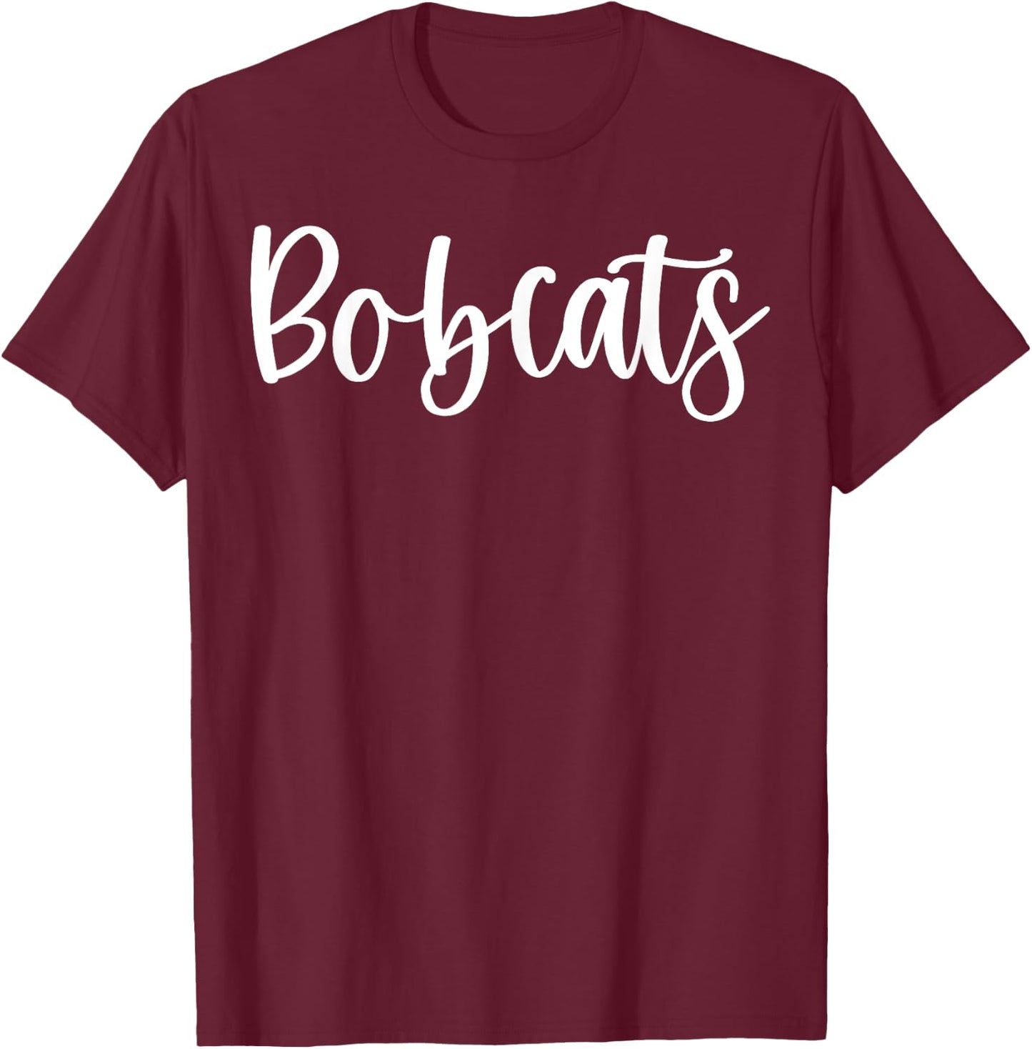 Bobcats School Spirit Team Mascot Game Night T-Shirt - T-Shirt | Maroon