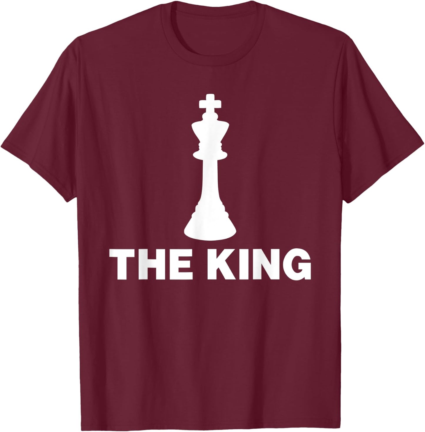 The King Couple Partner The Queen Chess Pieces Chess Lover T-Shirt - T-Shirt | Maroon
