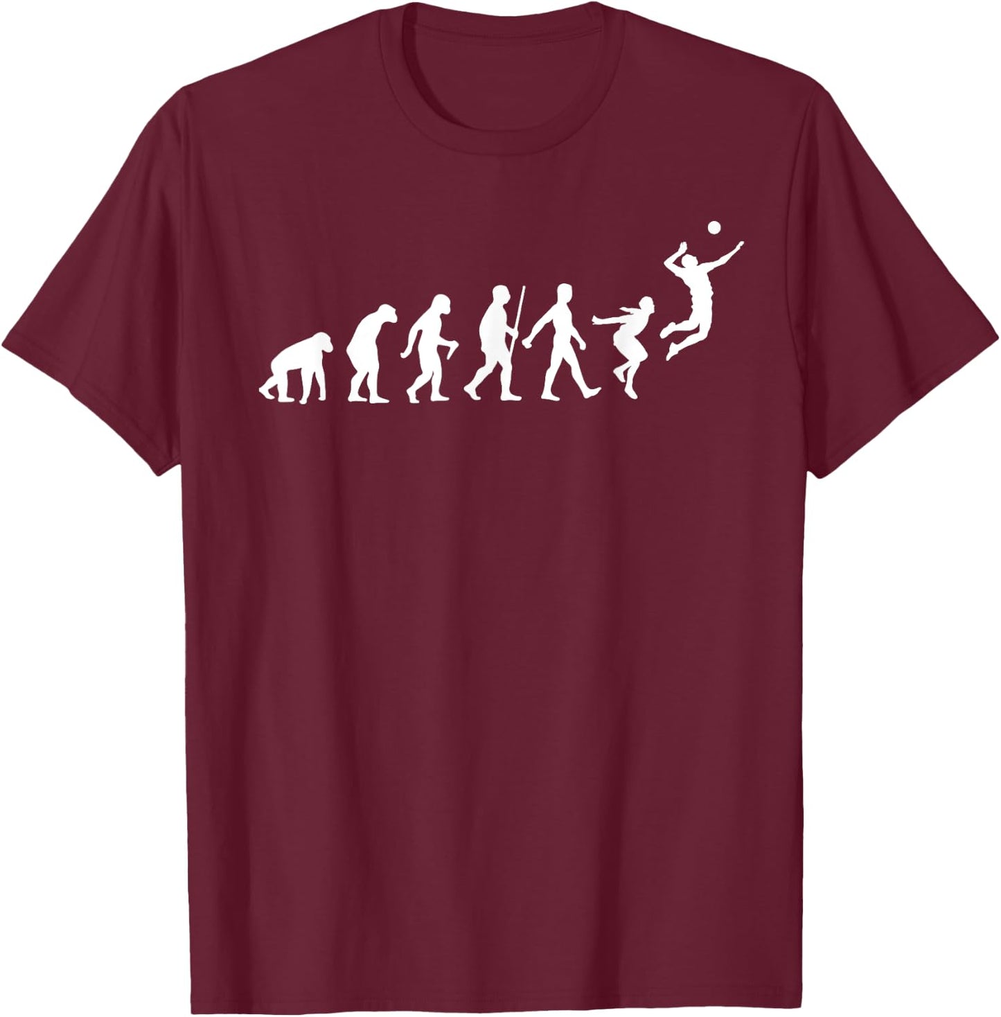 Funny Volleyball Design Women Ball Sports Athletes T-Shirt - T-Shirt | Maroon