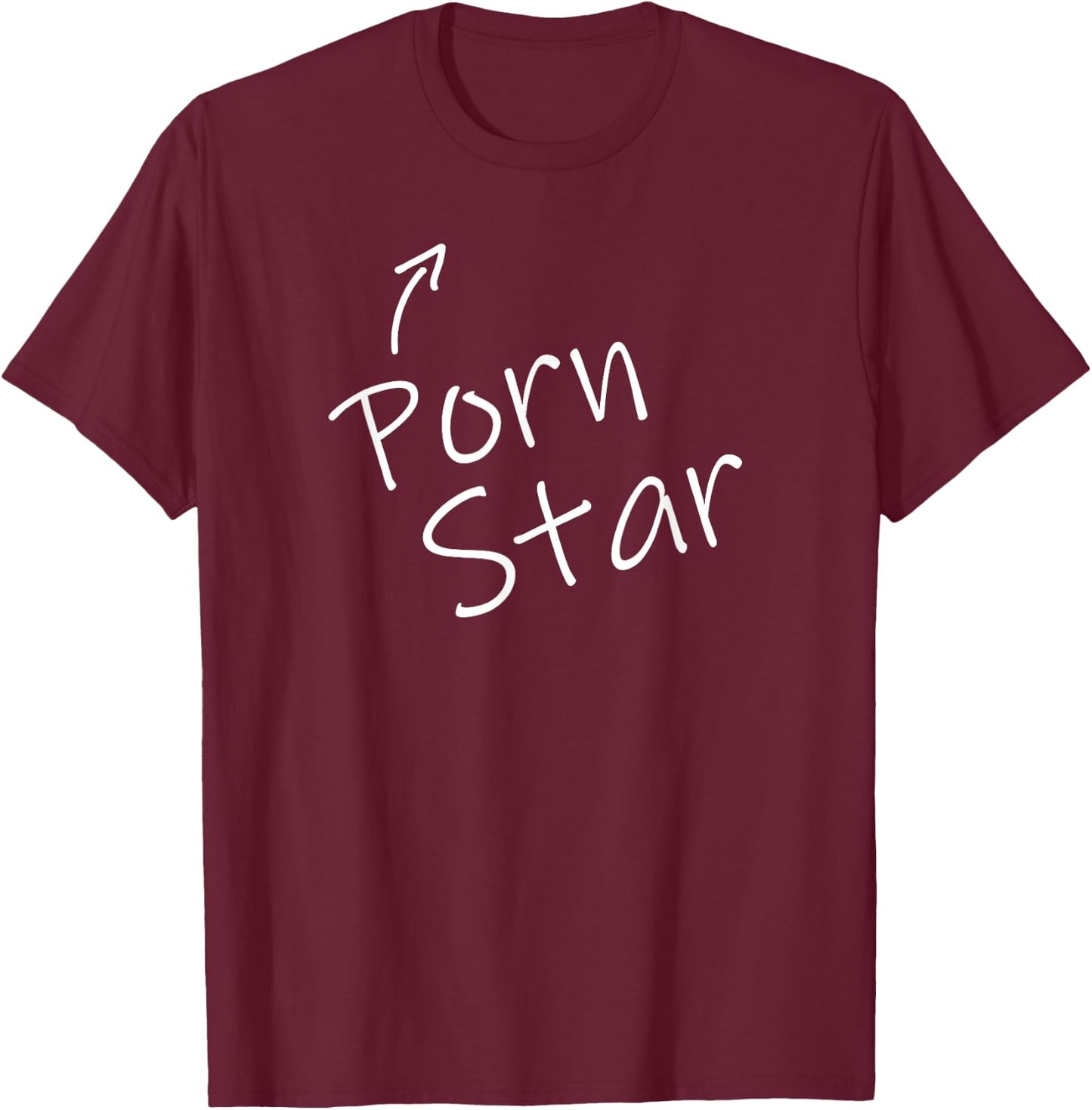 Porn Star Halloween Costume Funny Adult Humor Party T-Shirt - T-Shirt | Maroon