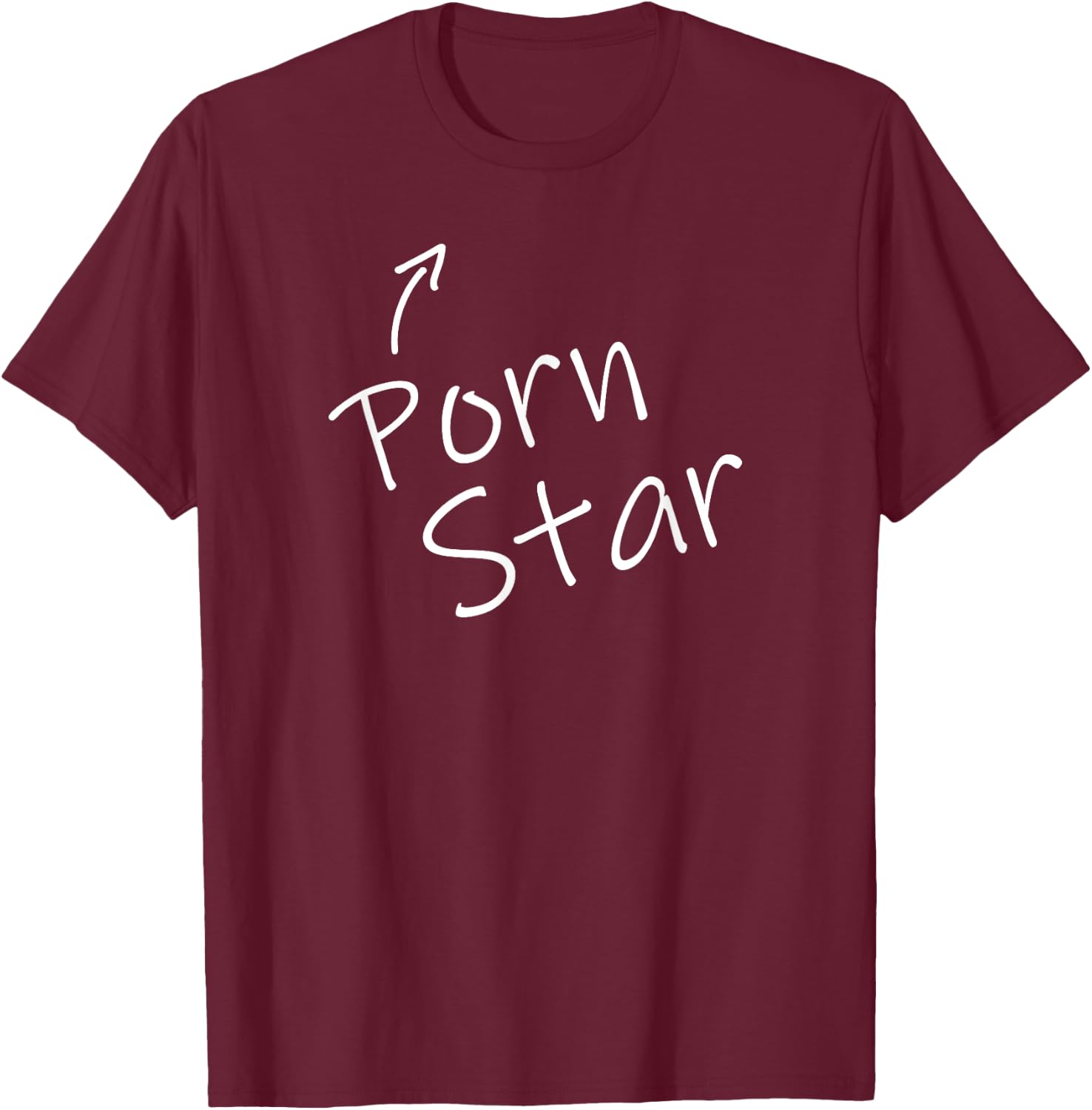Porn Star Halloween Costume Funny Adult Humor Party T-Shirt - T-Shirt | Maroon