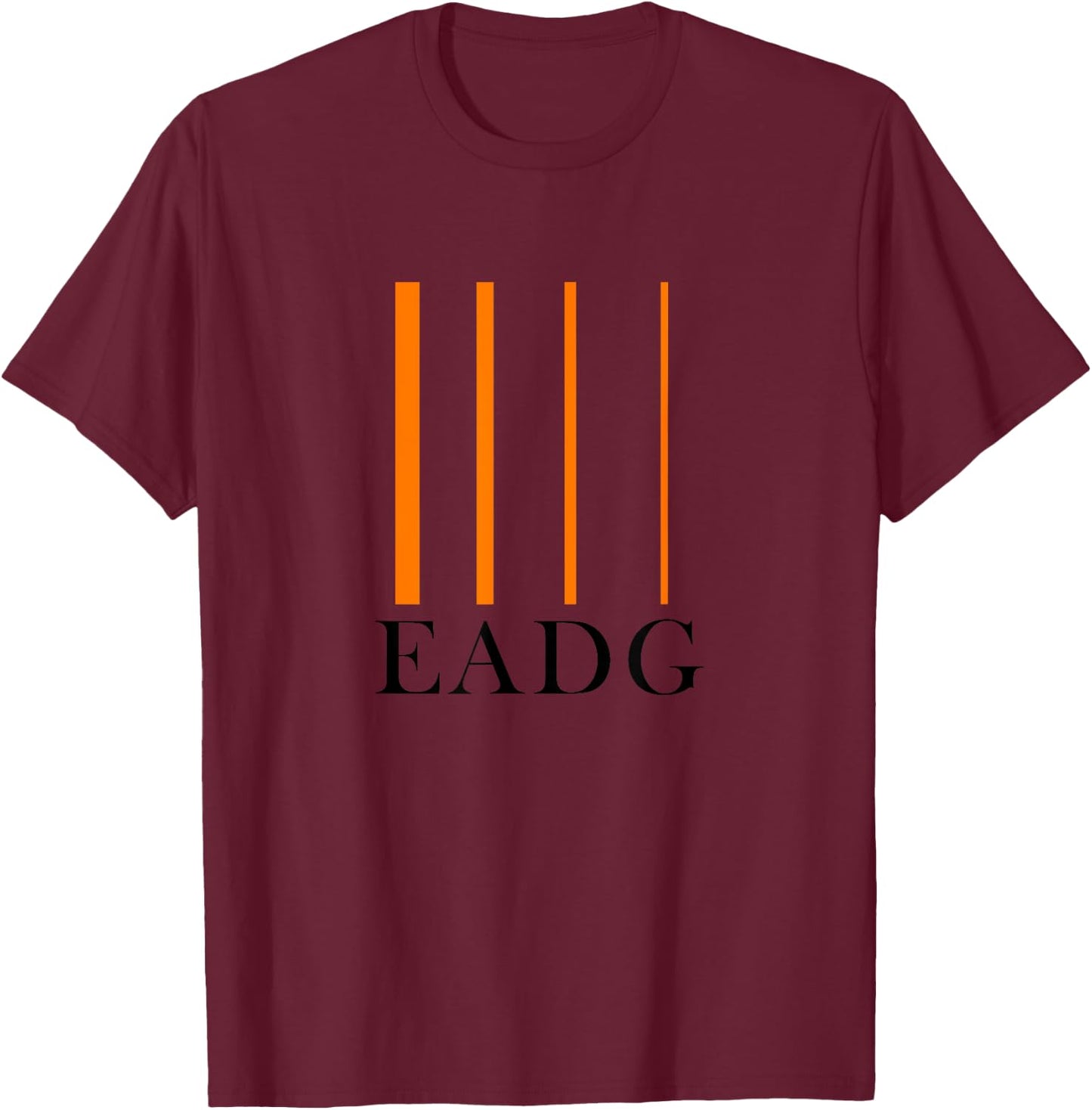 EADG Electric Bass Guitar T-Shirt - T-Shirt | Maroon