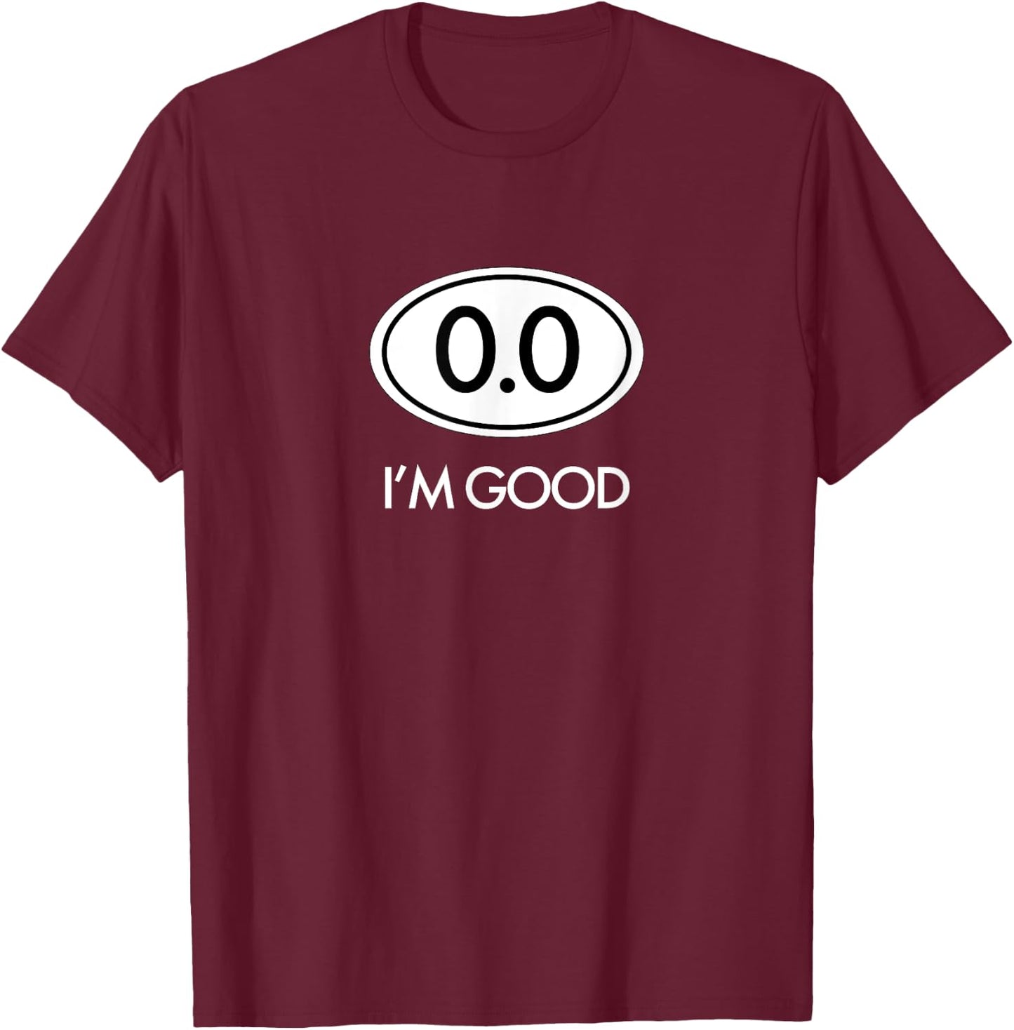 Marathon 0.0 Circle No Thanks Funny Graphic T Shirt T-Shirt - T-Shirt | Maroon