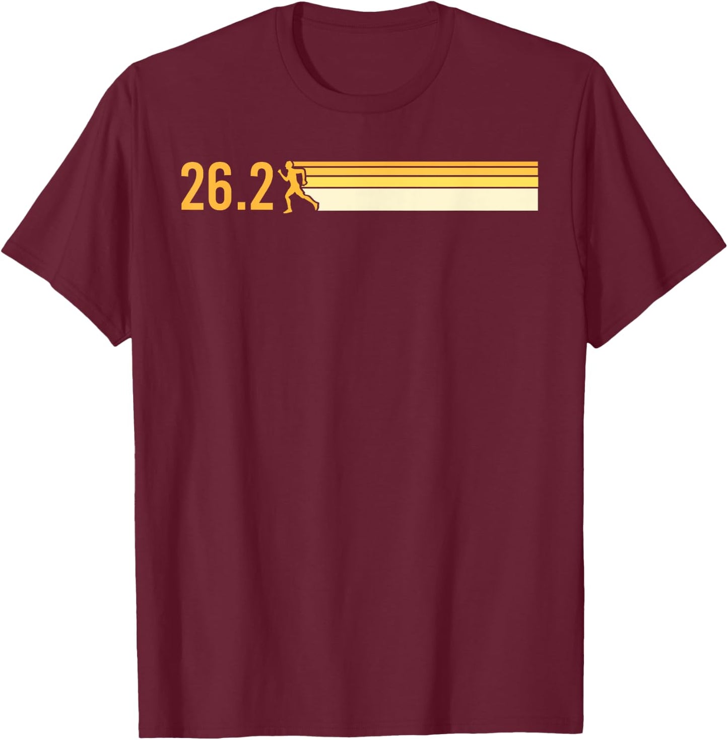 Vintage Marathon Art Men Women Marathoner 26.2 Miles Runner T-Shirt - T-Shirt | Maroon