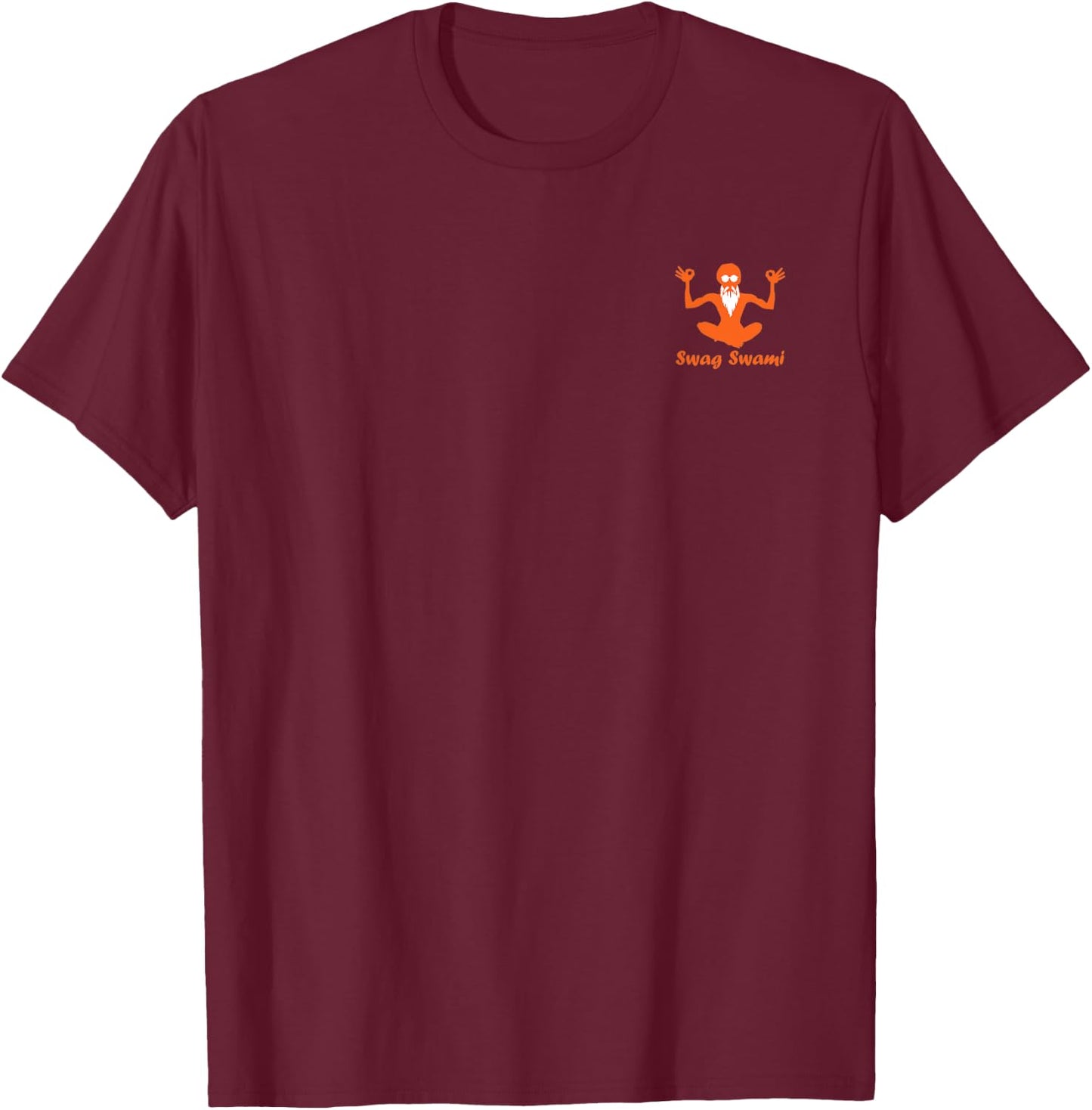 Swag Swami Peaceful Yogi Meditation T-Shirt - T-Shirt | Maroon