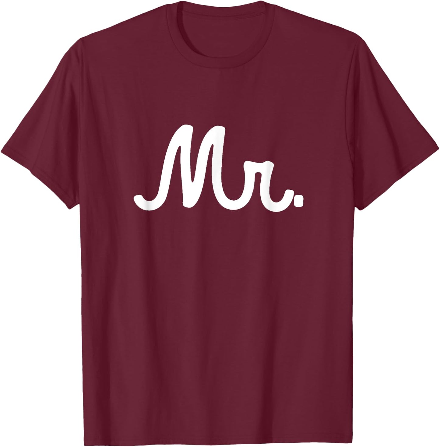 Mr. Mister for Groom at Wedding with Bride Vintage T-Shirt - T-Shirt | Maroon