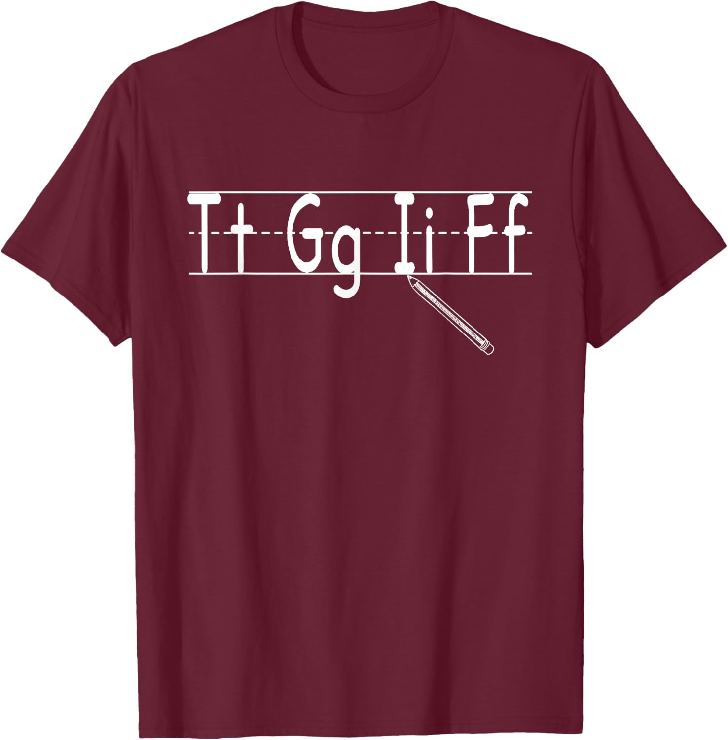 Alphabet Kindergarten Preschool Teacher, Teacher day Women Girls Kids T-Shirt - T-Shirt | Maroon