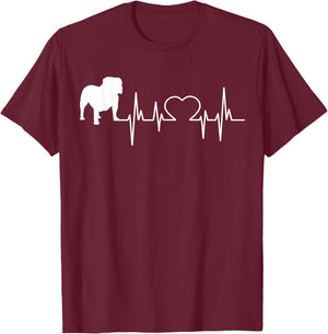 English Bulldog British Bulldog Women Girls Kids T-Shirt - T-Shirt | Maroon