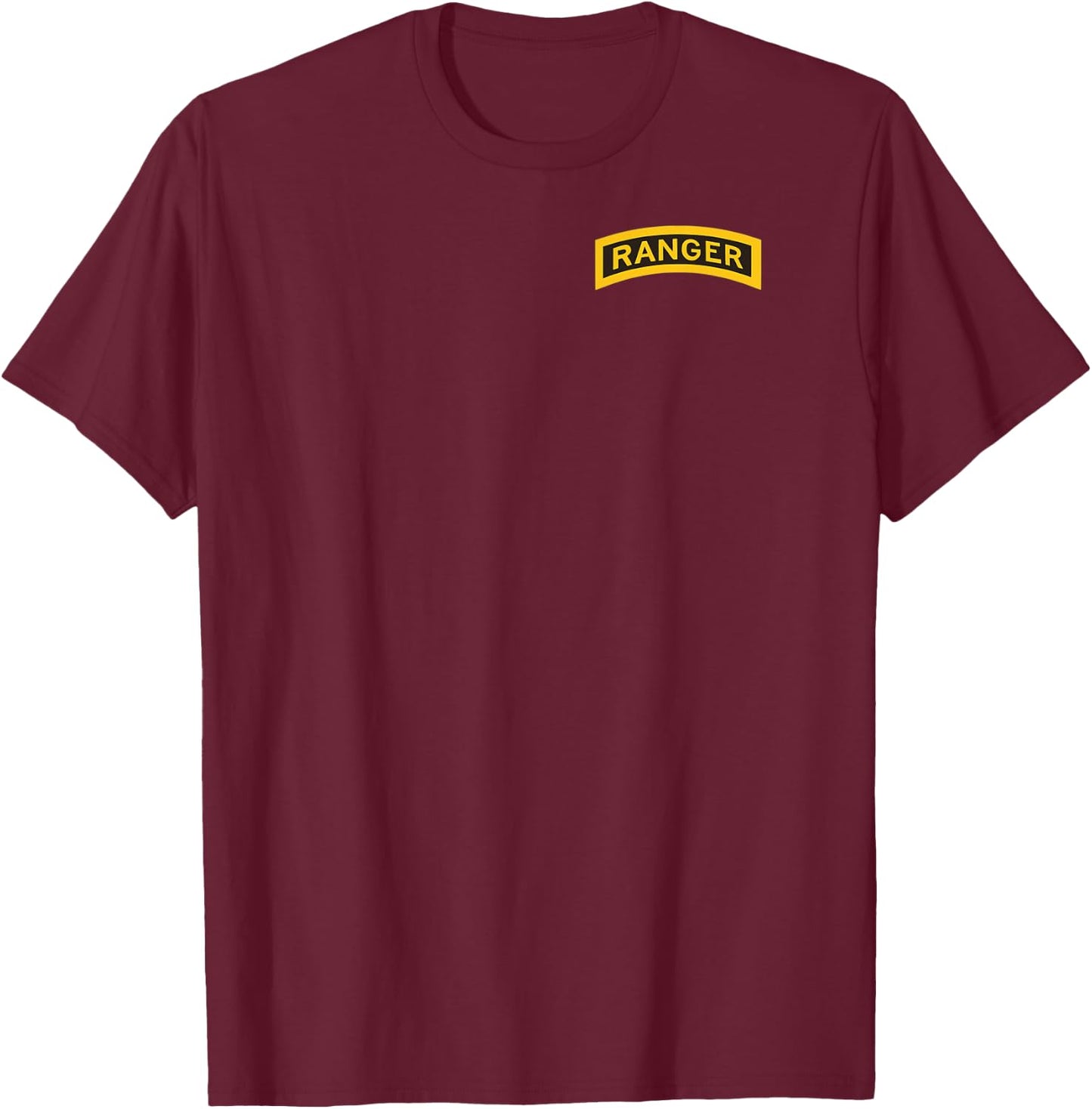 US Army Ranger Tab - Front and Back T-Shirt - T-Shirt | Maroon