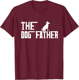 The Dogfather | Funny Shirt for Dog Dads T-Shirt - T-Shirt | Maroon