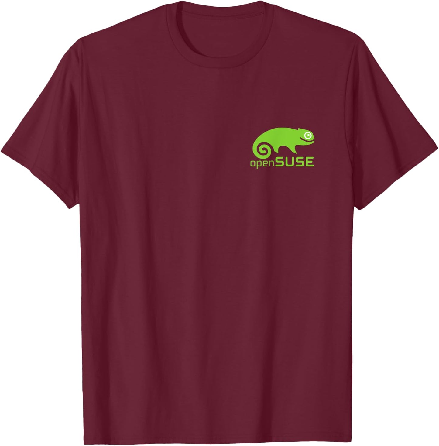 Linux openSUSE lover tagline & Logo Open Source Os T-Shirt - T-Shirt | Maroon