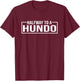 Funny 50th Birthday Gag Halfway To 100, Halfway To A Hundo T-Shirt - T-Shirt | Maroon