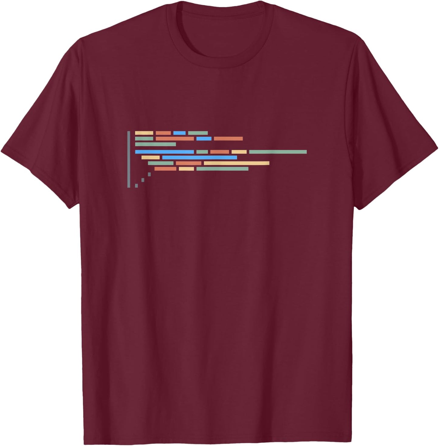 Code Block Theme T-Shirt - T-Shirt | Maroon