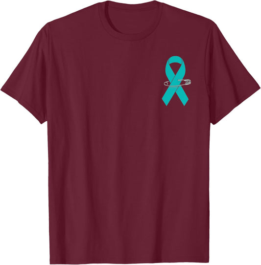 Ovarian Cancer Awareness Walk Support Ribbon T-Shirt - T-Shirt | Maroon
