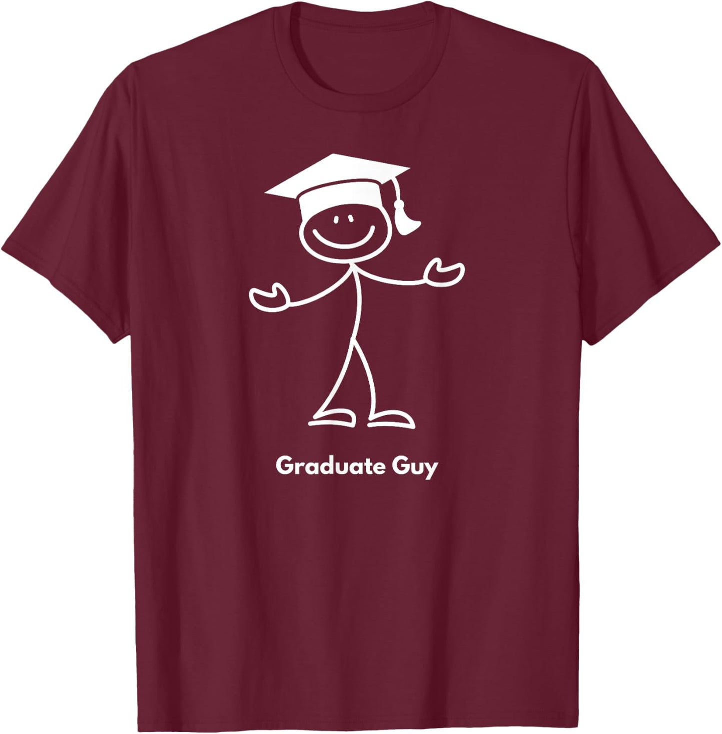 It's My Graduation Party Smile Face Funny Cute Graduate Guy T-Shirt - T-Shirt | Maroon