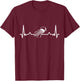 Jellyfish Heartbeat Jelly Fish Gift T-Shirt - T-Shirt | Maroon
