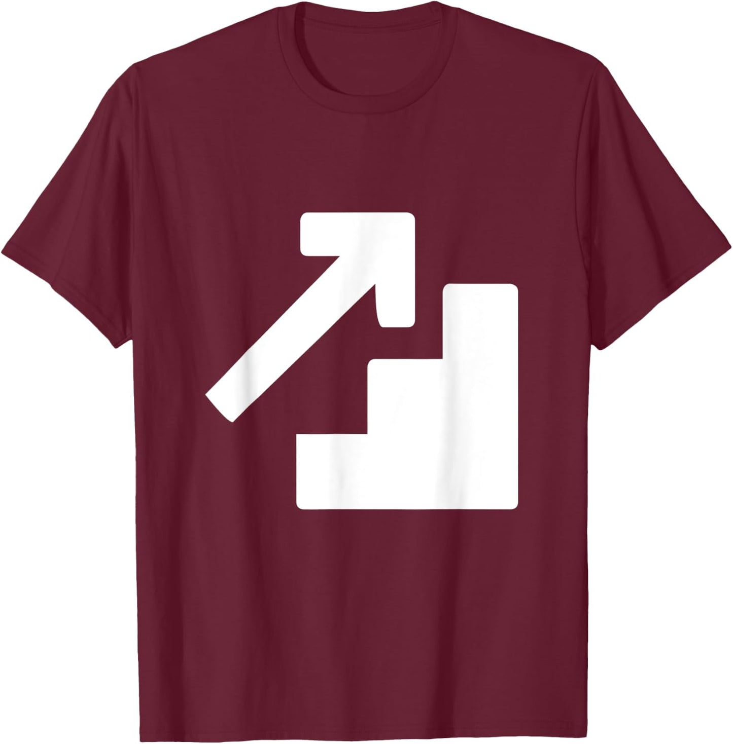 Stair Climb Exercise Tribute Workout T-Shirt - T-Shirt | Maroon