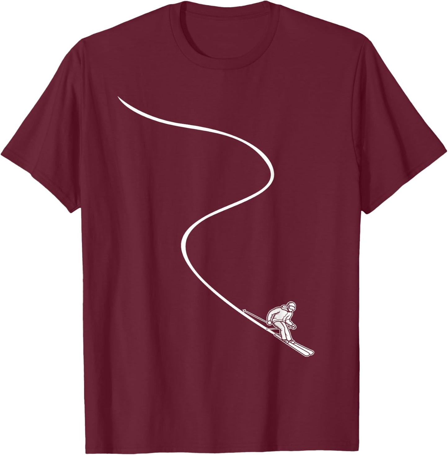 Ski Skiing - Skier T-Shirt - T-Shirt | Maroon