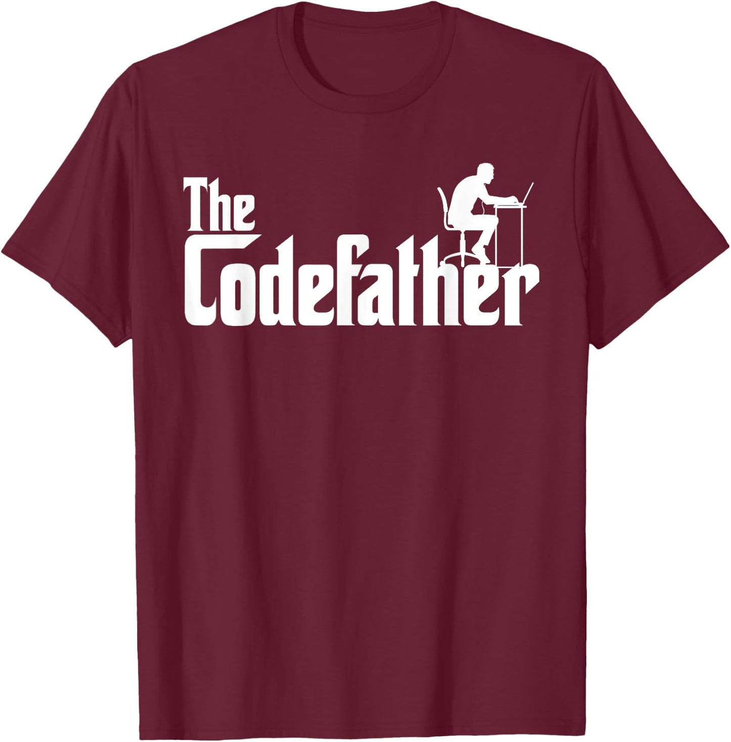 The Codefather Coding Gift Computer Programmer Geek Nerd T-Shirt - T-Shirt | Maroon